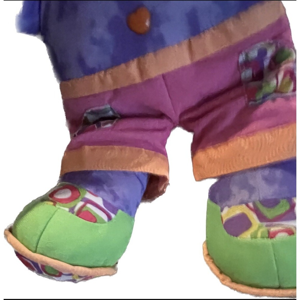 2005 Jakks Doodle Bear Pink Purple‎ Nylon Fabric Markable Stuff Animal Plush - Picture 4 of 10